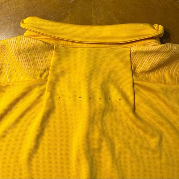 ADIDAS Climalite Golden Yellow Polo Golf Athletic shirt Loose Fit Men's XL vents - Picture 7 of 9